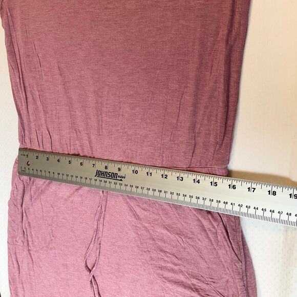 32 Degrees Women Midi Dress size M Taupe Pink Short Sleeve Round Neck Stretch - Picture 5 of 8